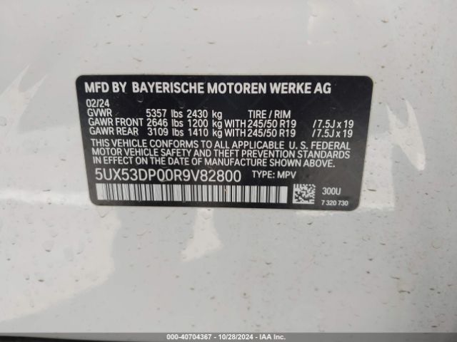 5UX53DP00R9V82800 BMW X3 Xdrive30i