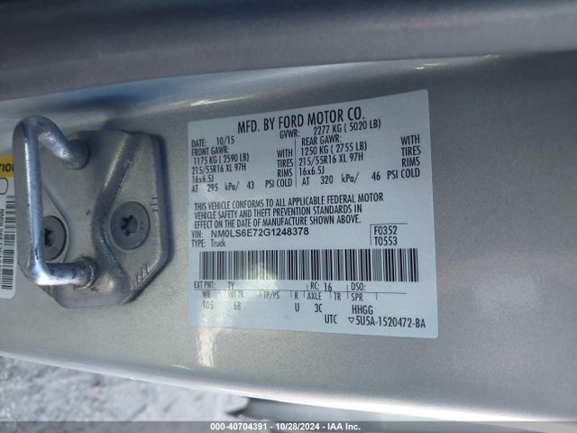 Ford Transit Connect Xl 2016 NM0LS6E72G1248378 Image 9