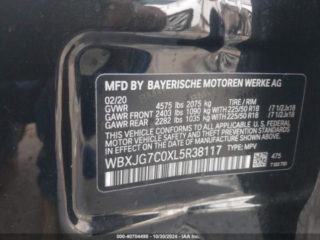 WBXJG7C0XL5R38117 BMW X1 Sdrive28i