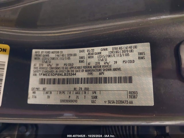 Ford Bronco Wildtrak 2022 1FMEE5DP8NLB25244 Image 9