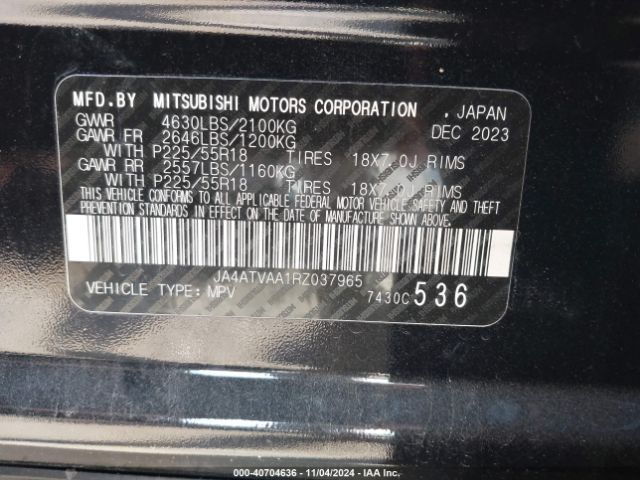 2024 MITSUBISHI ECLIPSE CROSS JA4ATVAA1RZ037965 Photo 8