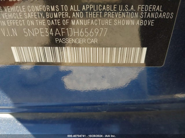 Hyundai SONATA SEL 2018 5NPE34AF1JH656977 Image 9