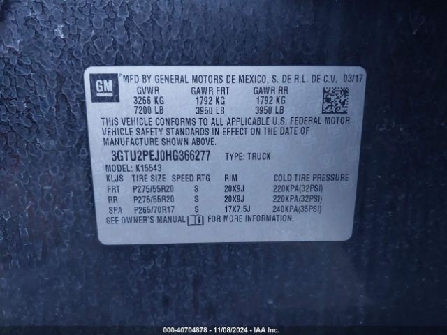 3GTU2PEJ0HG366277 GMC Sierra 1500 Denali
