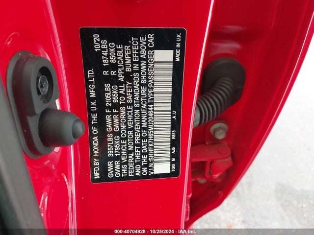 Honda CIVIC EX 2021 SHHFK7H65MU204644 Image 9