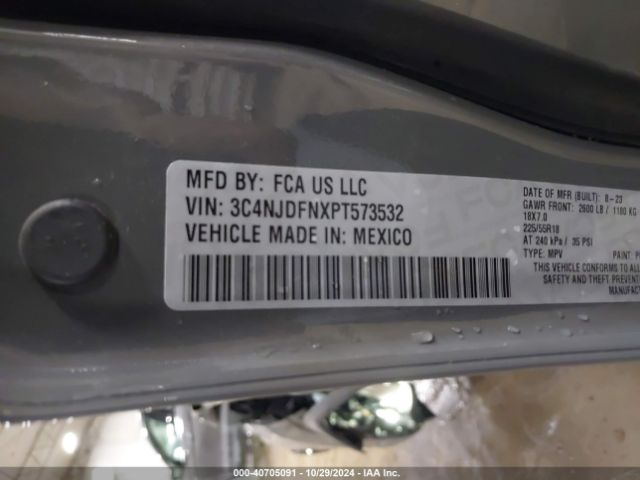 3C4NJDFNXPT573532 Jeep Compass Latitude Lux Fwd