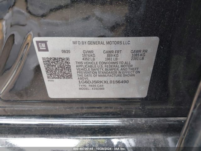 1G6DJ5RKXL0156490 Cadillac Ct4 Luxury