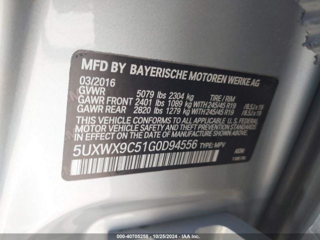 5UXWX9C51G0D94556 BMW X3 Xdrive28i