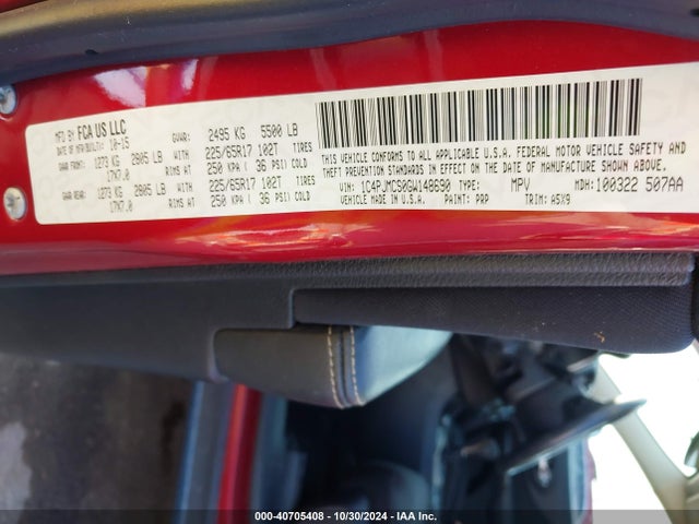 Jeep Cherokee Latitude 2016 1C4PJMCS0GW148690 Image 9