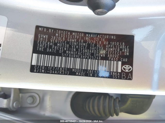 Toyota COROLLA LE 2017 5YFBURHEXHP625248 Image 9