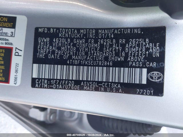 Toyota CAMRY SE 2014 4T1BF1FK5EU782846 Image 9