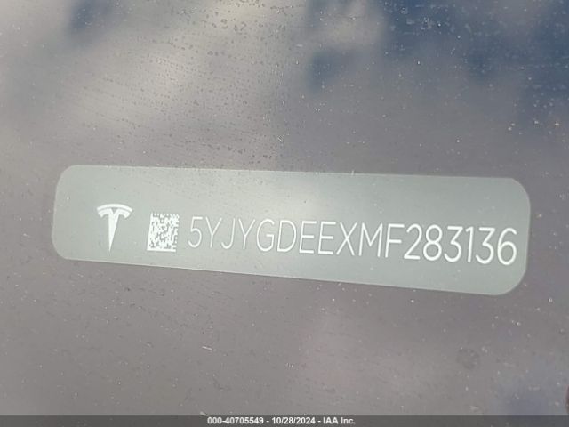 5YJYGDEEXMF283136 Tesla Model Y Long Range Dual Motor All-wheel Drive