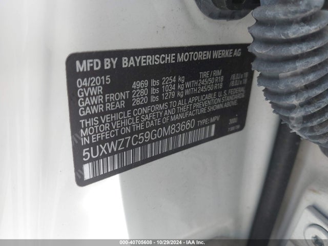 5UXWZ7C59G0M83660 BMW X3 Sdrive28i
