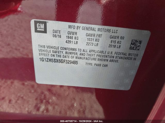 1G1ZH5SX6GF329485 Chevrolet Malibu Premier