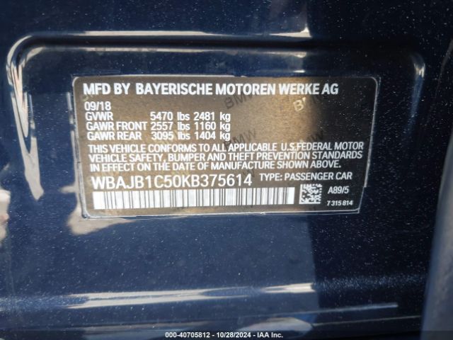 WBAJB1C50KB375614 BMW 530e Xdrive Iperformance