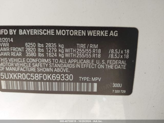 5UXKR0C58F0K69330 BMW X5 Xdrive35i