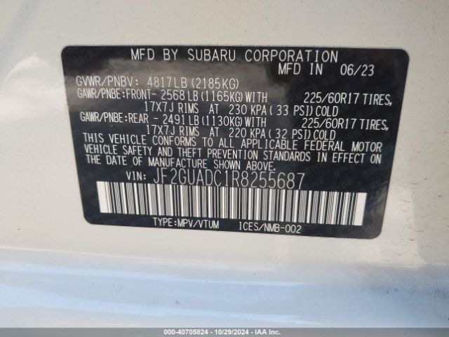 JF2GUADC1R8255687 Subaru Crosstrek Premium