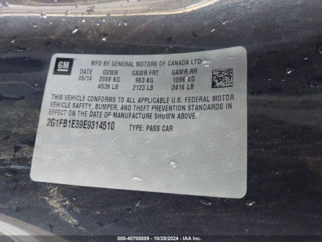 2G1FB1E39E9314510 Chevrolet Camaro 1lt