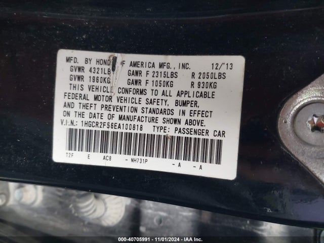 Honda Accord Sport 2014 1HGCR2F56EA100818 Image 9