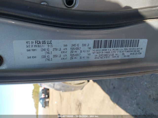 Dodge JOURNEY SE 2016 3C4PDCAB9GT121336 Image 9