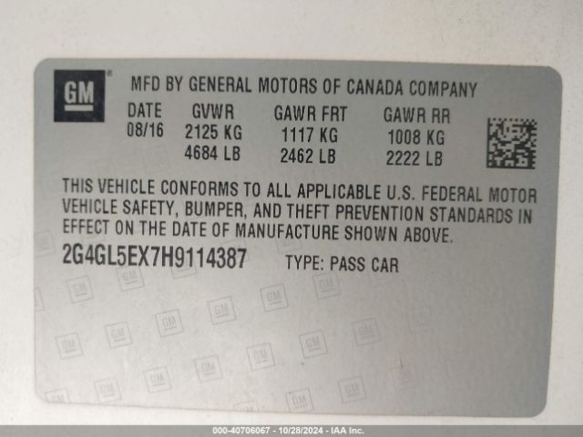 2G4GL5EX7H9114387 Buick Regal Turbo Sport Touring