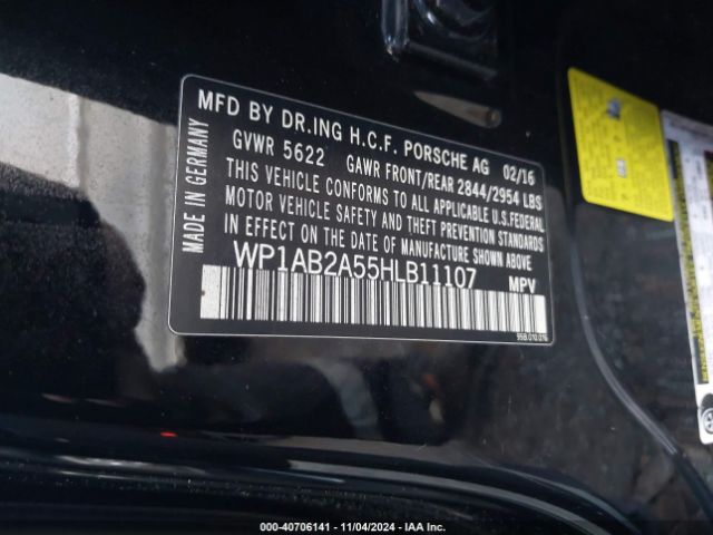 WP1AB2A55HLB11107 Porsche MACAN S
