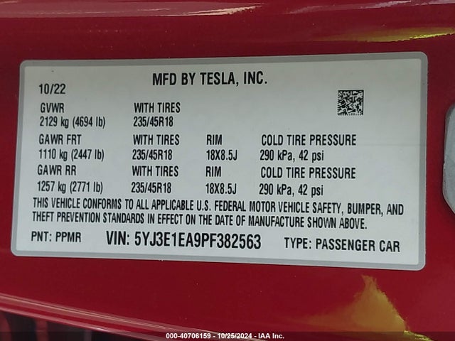 2023 TESLA MODEL 3 5YJ3E1EA9PF382563 Photo 8