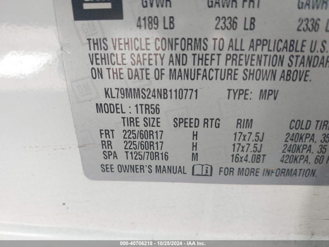 Chevrolet Trailblazer Ls 2022 KL79MMS24NB110771 Image 9