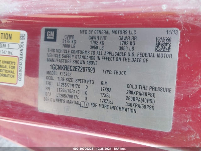 Chevrolet Silverado 1500 1lt 2014 1GCNKREC2EZ207693 Image 9