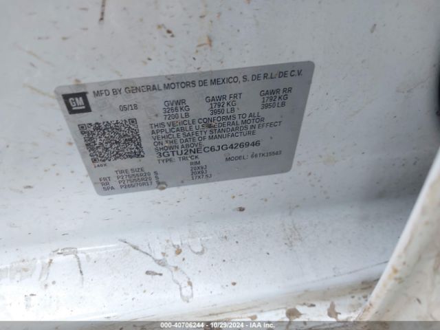 3GTU2NEC6JG426946 GMC Sierra 1500 Slt