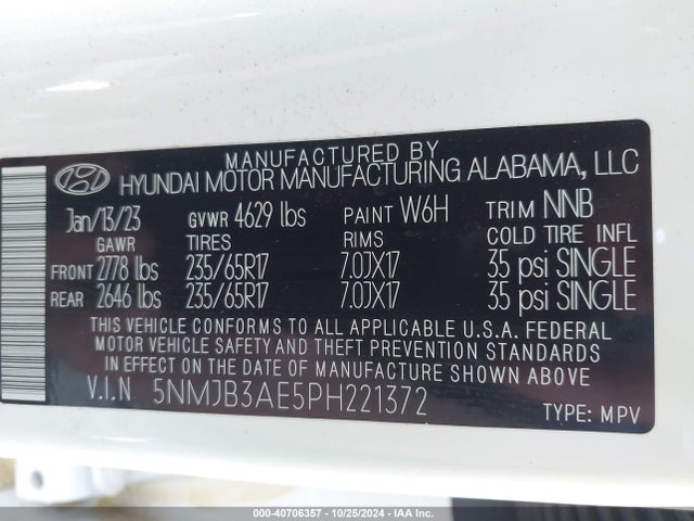 Hyundai TUCSON SEL 2023 5NMJB3AE5PH221372 Image 9