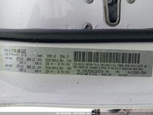 1C4PJMDN2LD575710 Jeep Cherokee High Altitude 4x4
