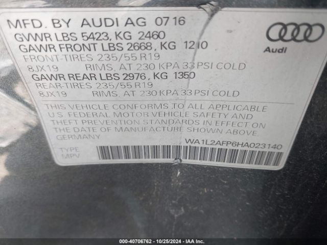 WA1L2AFP6HA023140 Audi Q5 2.0t Premium