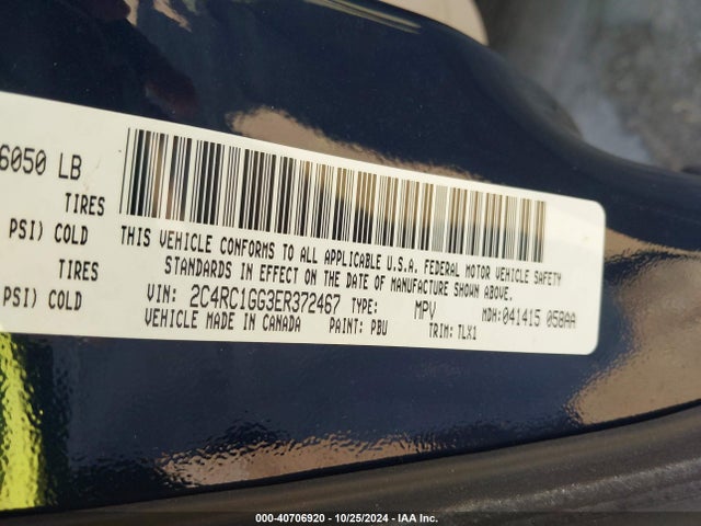 2C4RC1GG3ER372467 Chrysler Town & Country Limited