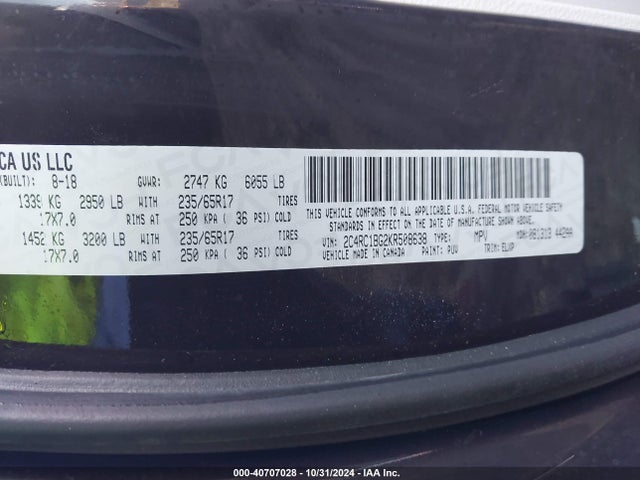 Chrysler Pacifica Touring L 2019 2C4RC1BG2KR508638 Image 9