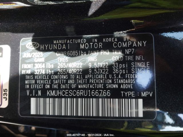 KMUHCESC6RU166766 Genesis Gv80 3.5t Prestige Signature Awd