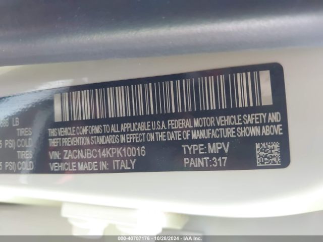 ZACNJBC14KPK10016 Jeep Renegade Trailhawk 4x4