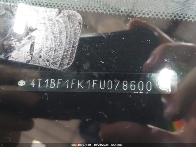 4T1BF1FK1FU078600 Toyota CAMRY LE