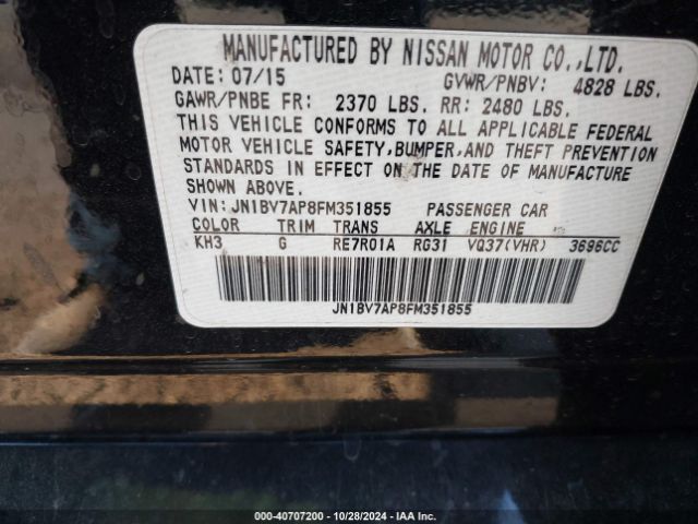 JN1BV7AP8FM351855 Infiniti Q50