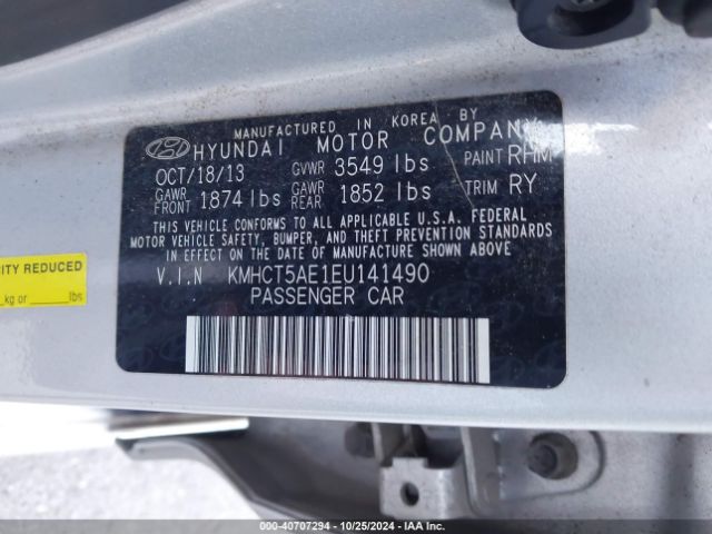 KMHCT5AE1EU141490 Hyundai ACCENT GS