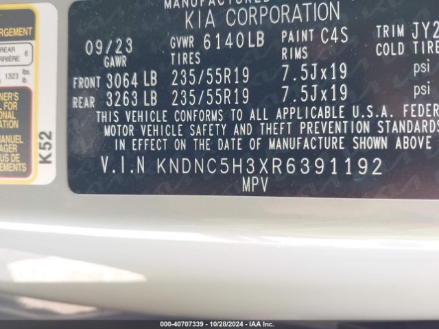 KNDNC5H3XR6391192 KIA Carnival Mpv Ex