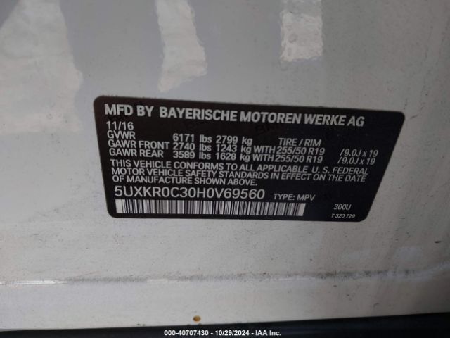 5UXKR0C30H0V69560 BMW X5 Xdrive35i