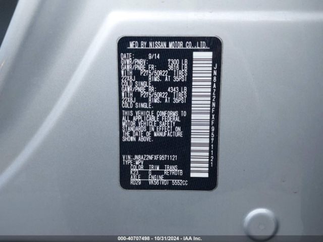 JN8AZ2NFXF9571121 Infiniti QX80