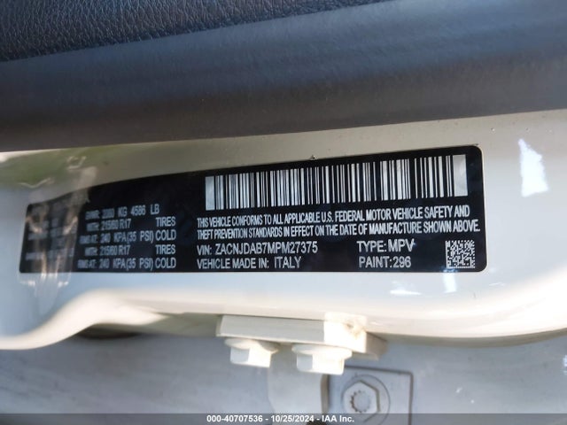 ZACNJDAB7MPM27375 Jeep Renegade Upland 4x4