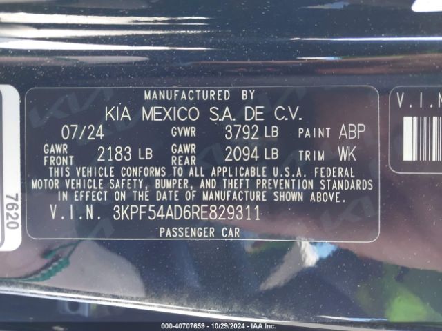 3KPF54AD6RE829311 KIA Forte Gt-line