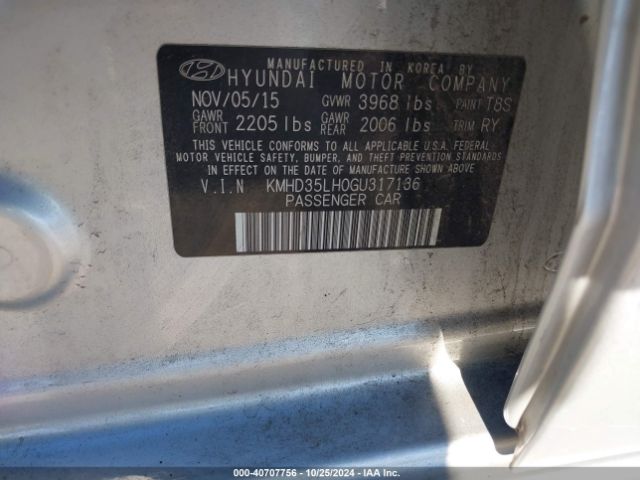 KMHD35LH0GU317136 Hyundai ELANTRA GT