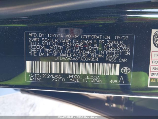 JTDAAAAA6PA009854 Toyota Mirai Xle
