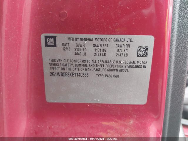 2G1WB5E3XE1140386 Chevrolet Impala Limited Lt
