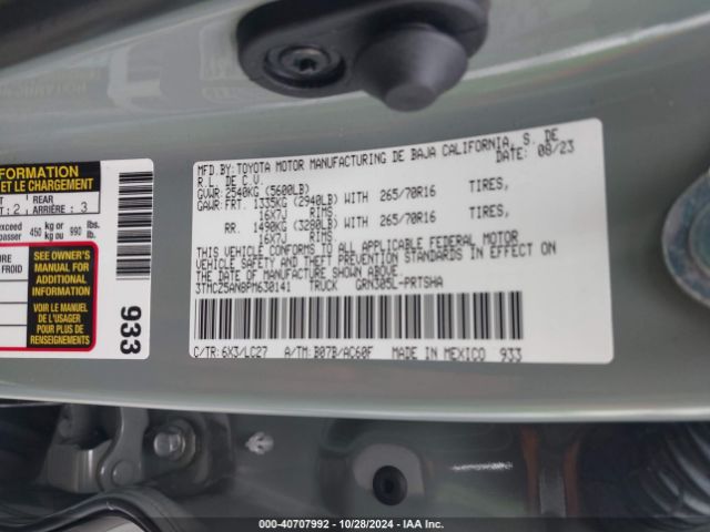 3TMCZ5AN8PM630141 Toyota Tacoma Trd Off Road