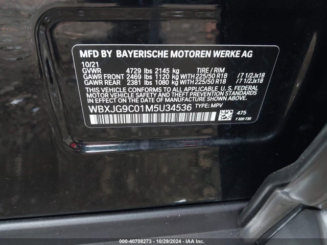 BMW X1 Xdrive28i 2021 WBXJG9C01M5U34536 Image 9