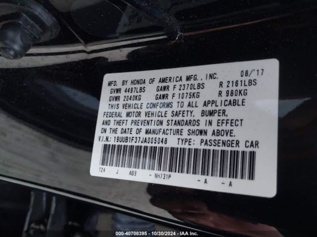 19UUB1F37JA005048 Acura TLX